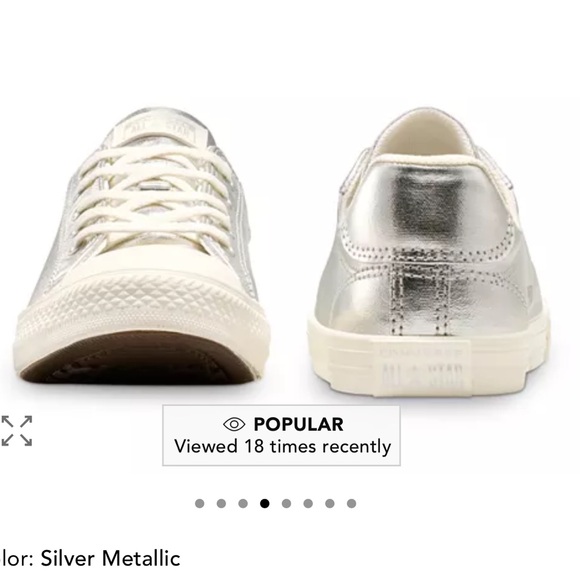 Women's Chuck Taylor All Star Dainty Lucky Metallic Sneakers - Picture 2 of 11